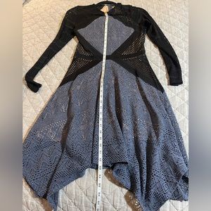 Bcbg long sleeve lace cut out dress